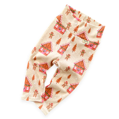 Pink Gingerbread Houses Leggings 