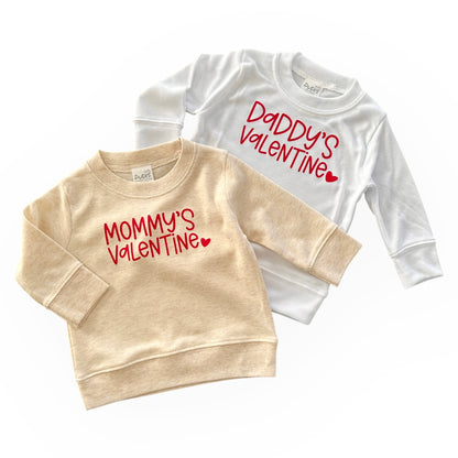 &quot;Two baby and toddler sweatshirts with Valentine&