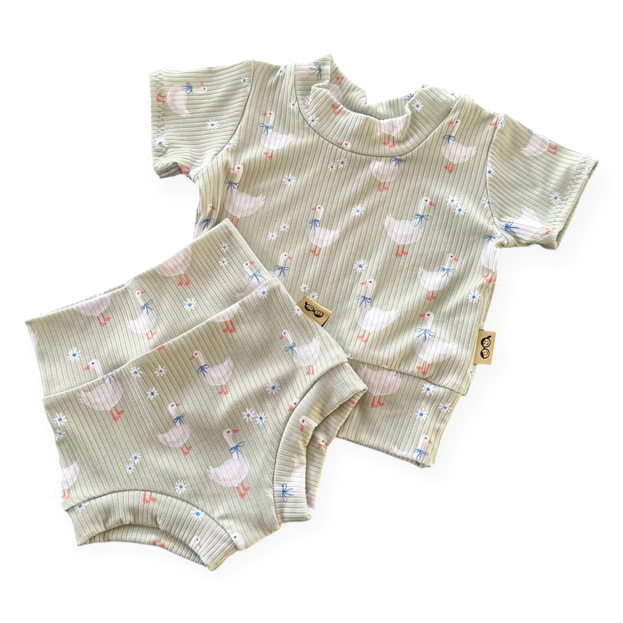 Blue Ribbon Geese Ribbed Summer Lounge Set