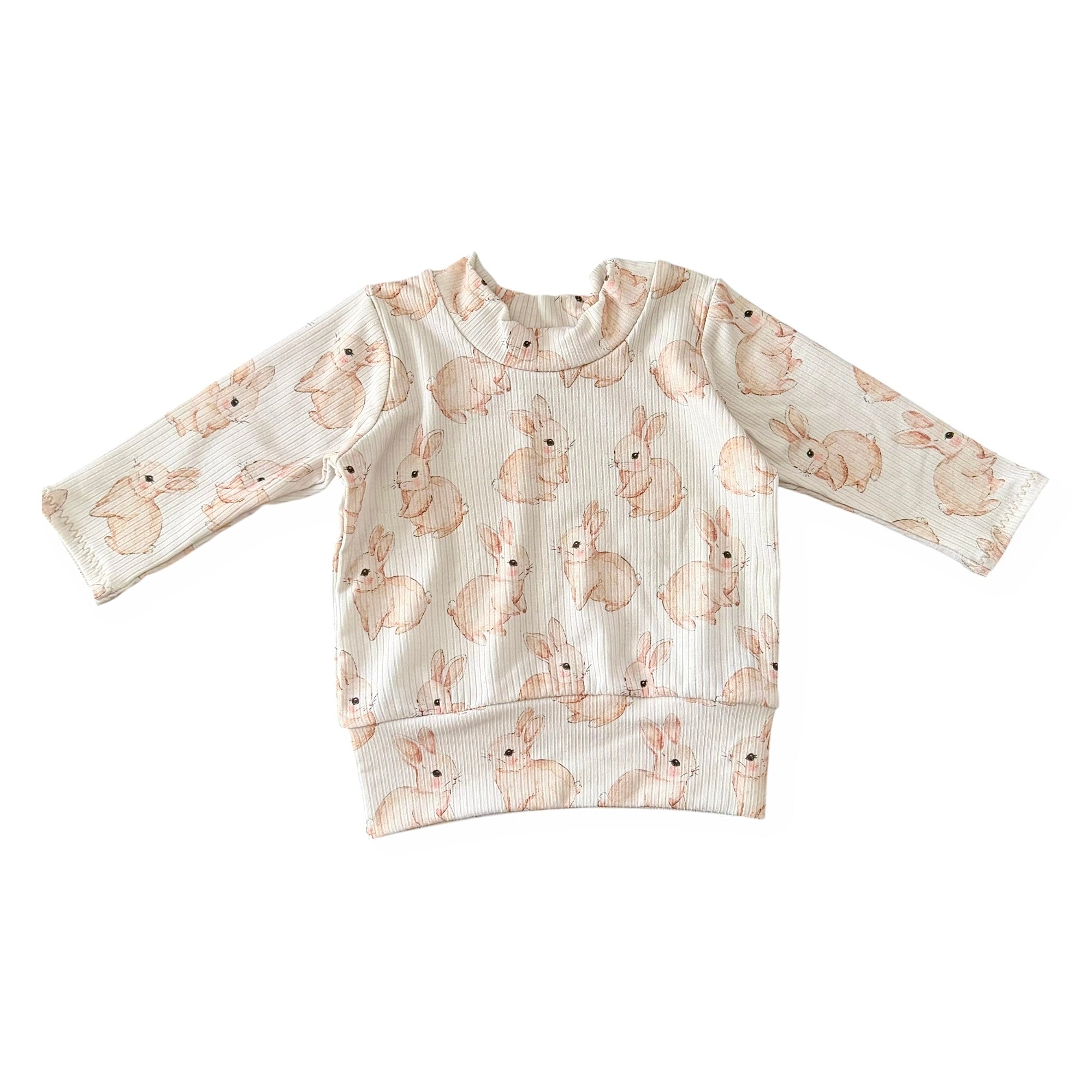 Watercolor Bunnies Ribbed Lounge Set