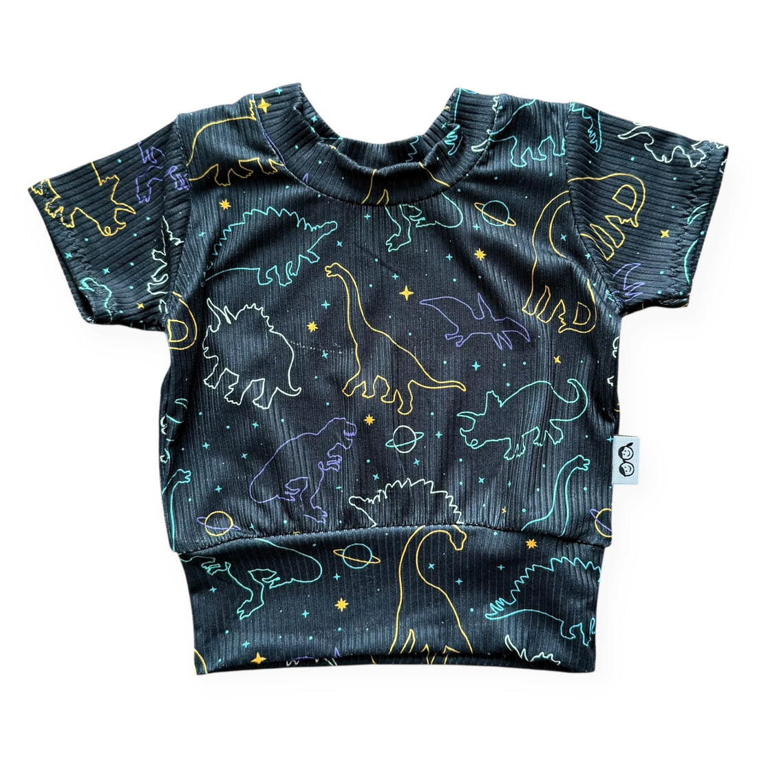 Cosmic Dino Nights Ribbed Top - Short, Long or Sleeveless