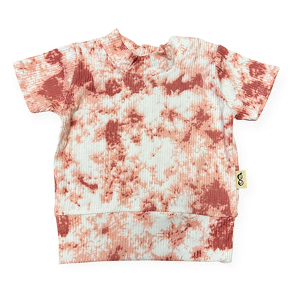Rose Tie Dye Ribbed Summer Lounge Set