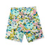 Floral patterned shorts on a white background