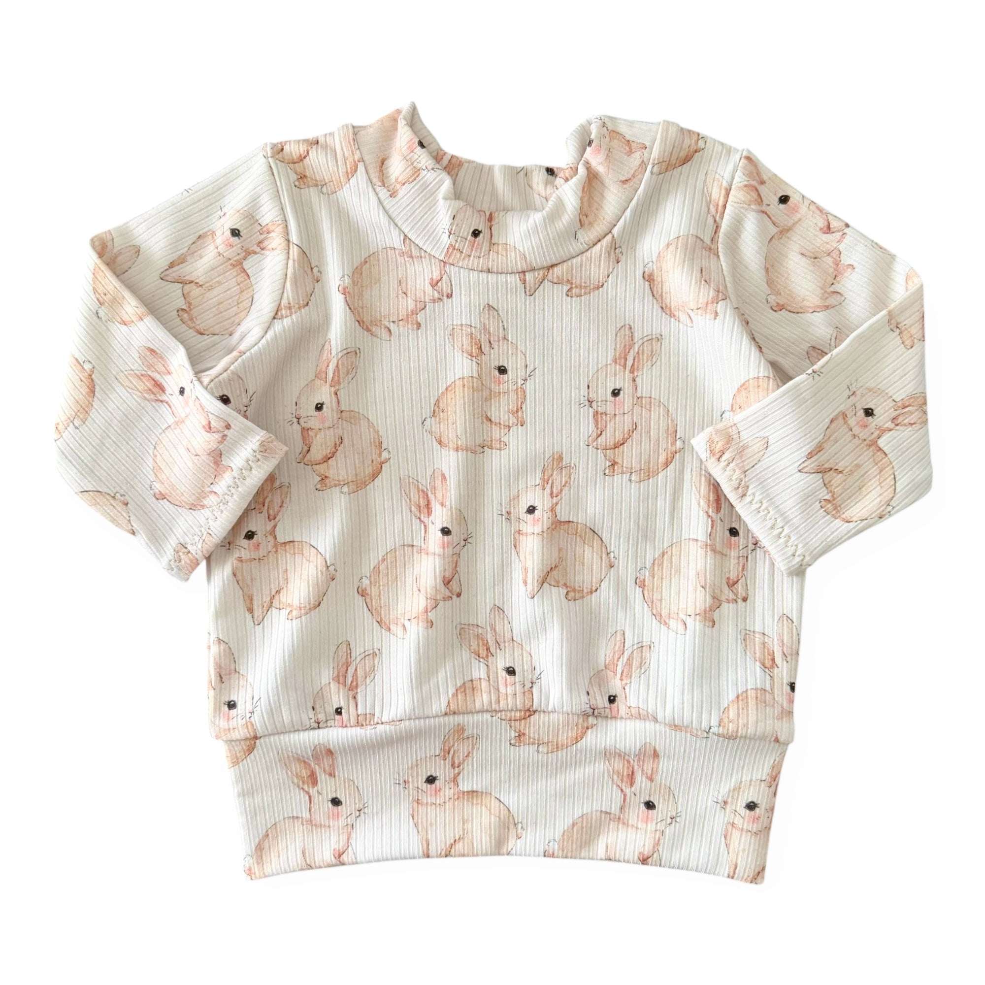 Watercolor Bunnies Ribbed Lounge Set