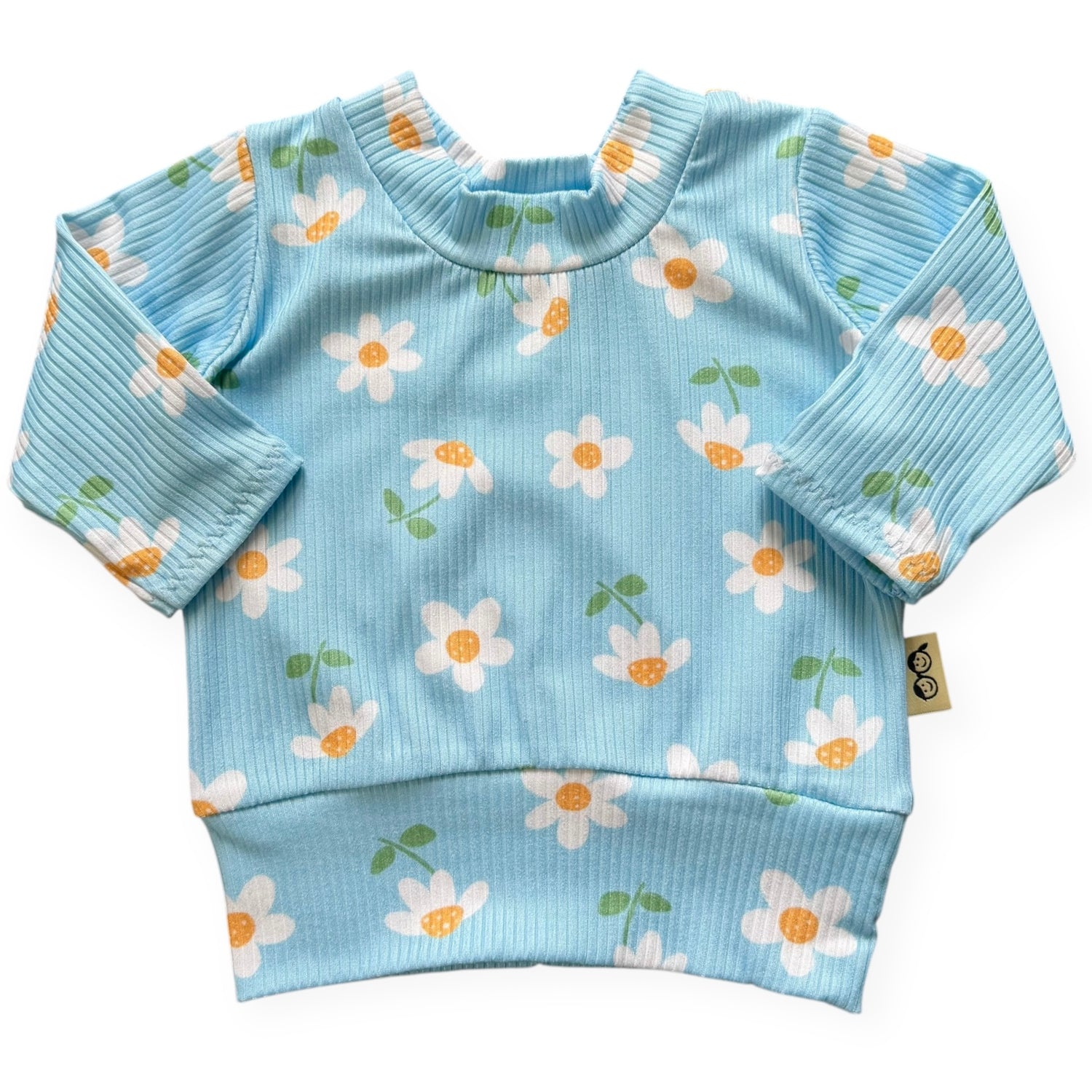 Blue Sky Daisies Ribbed Lounge Set