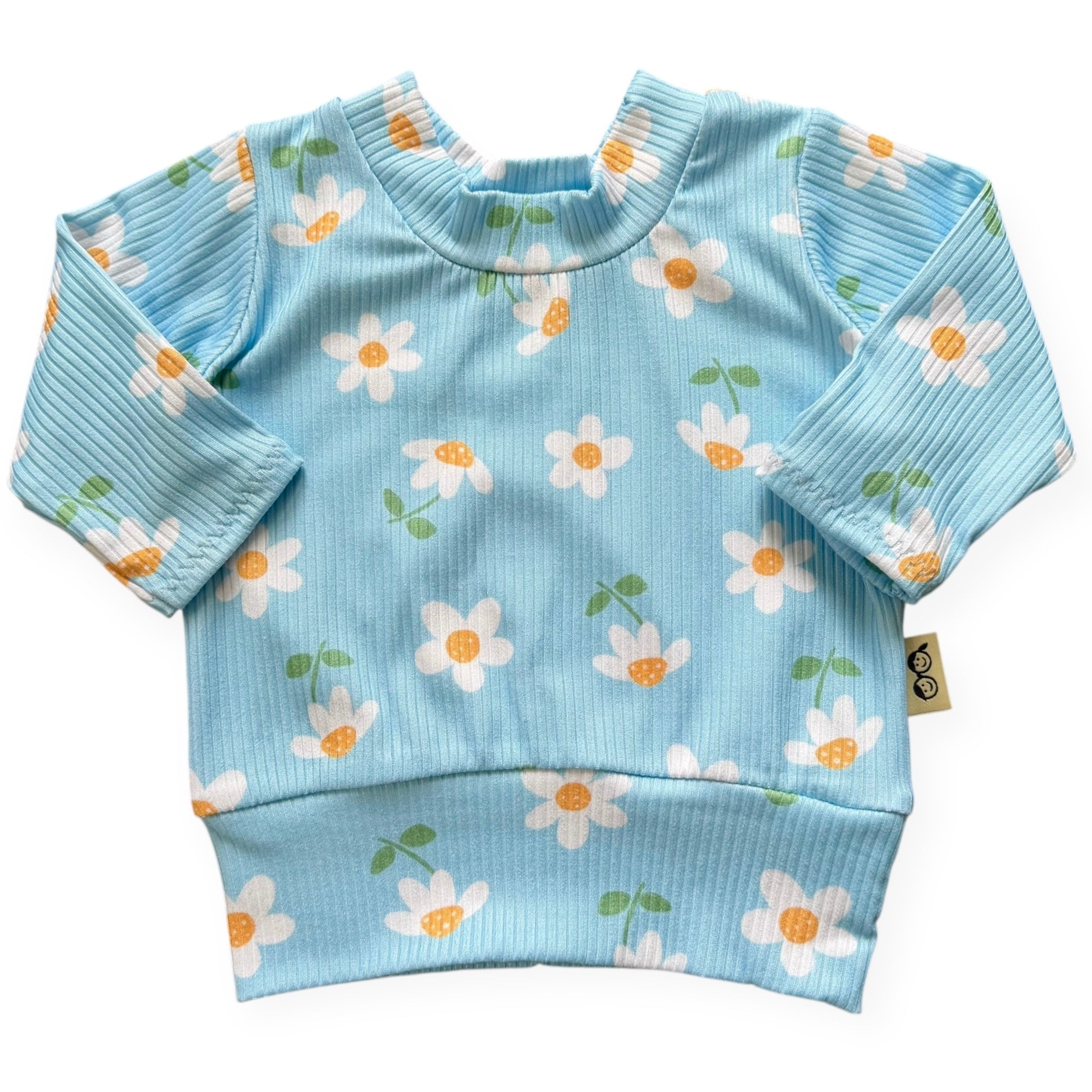 Blue Sky Daisies Ribbed Lounge Set