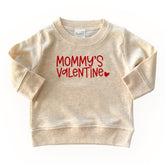 Neutral beige baby and toddler sweatshirt with &