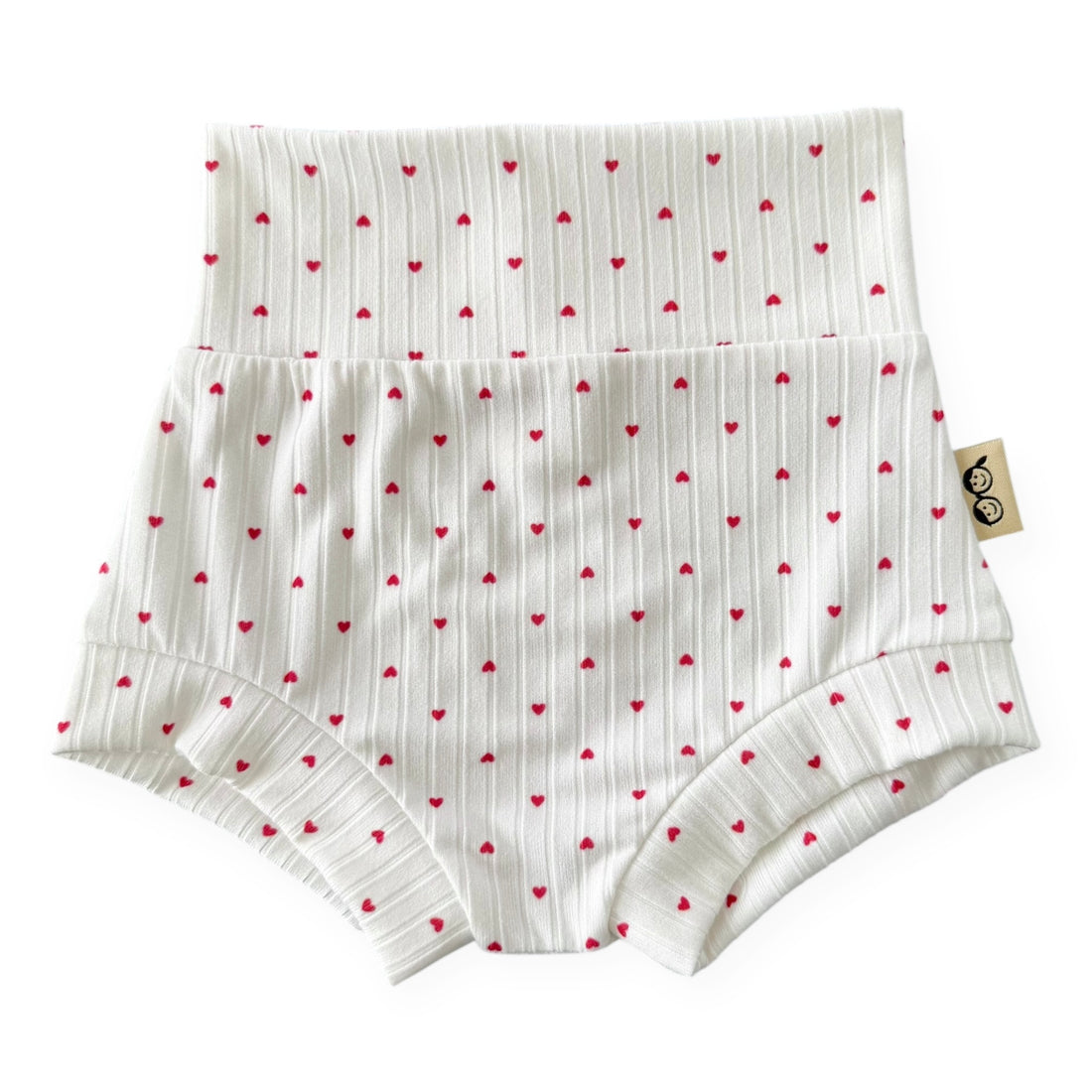 Little Red Hearts Ribbed Bummies &amp; Biker Shorts
