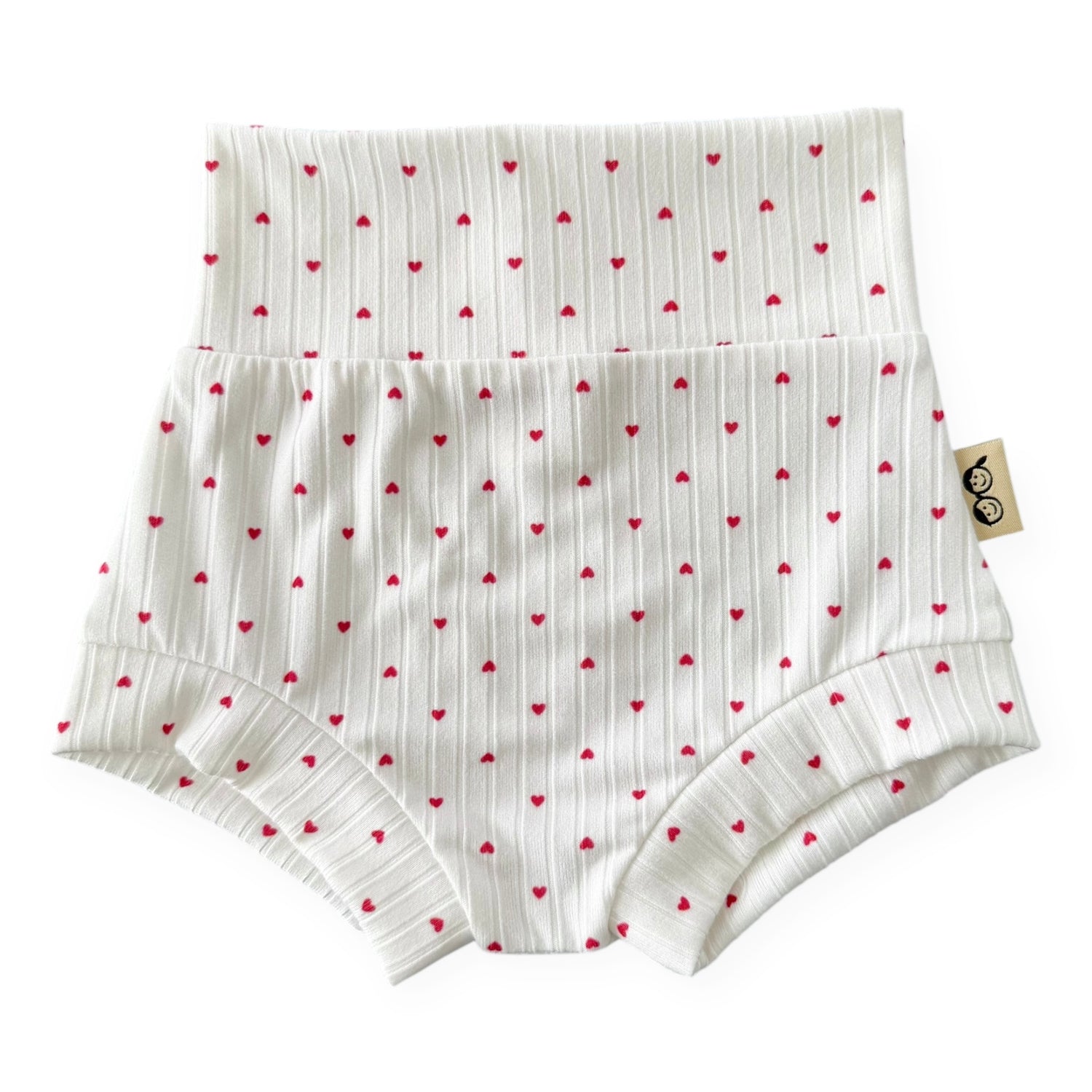 Little Red Hearts Ribbed Bummies &amp; Biker Shorts