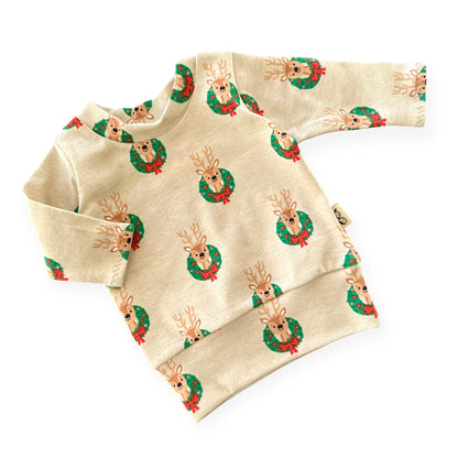 Raindeer Wreaths Lounge Top