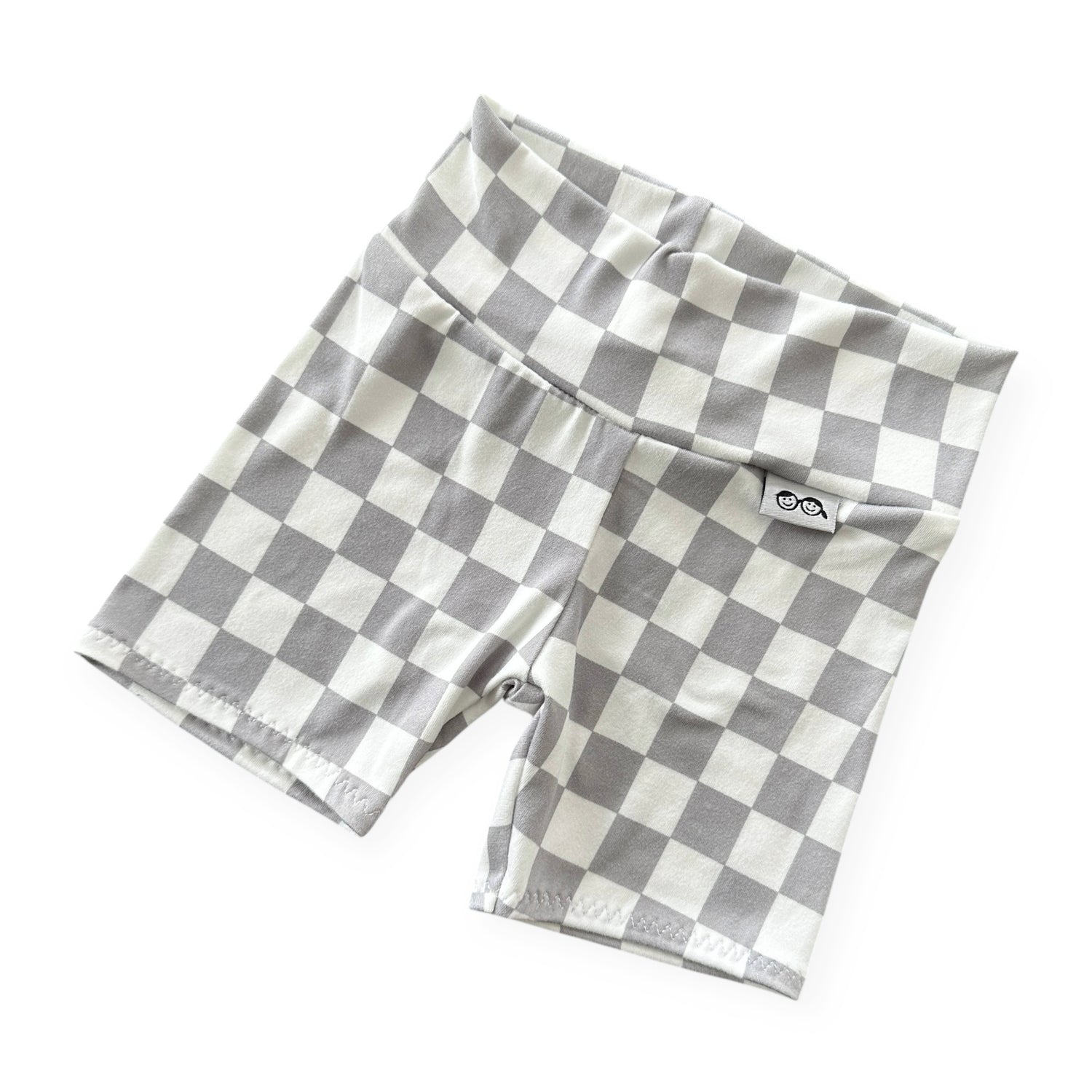 Grey Retro Checkered Bummies &amp; Biker Shorts