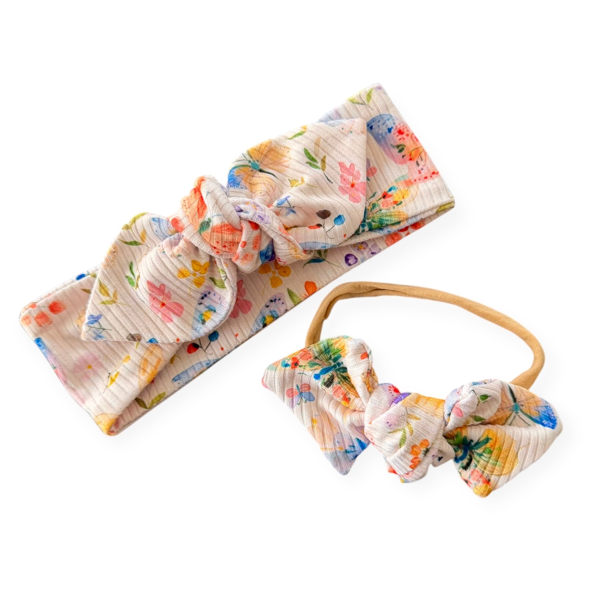 Butterfly Garden Ribbed Headbands