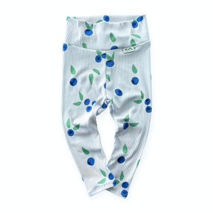 Blueberry Breeze Ribbed Leggings