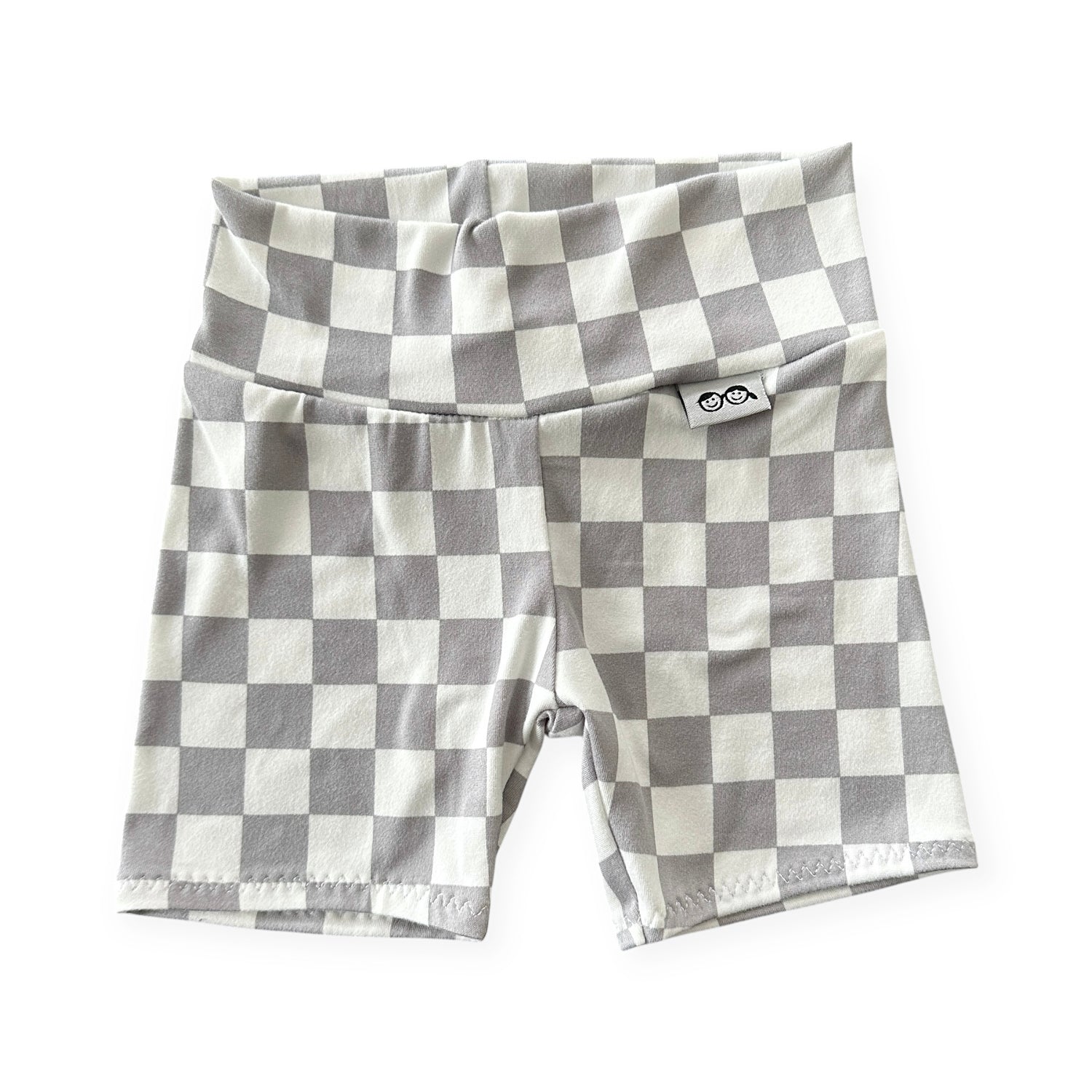 Grey Retro Checkered Bummies &amp; Biker Shorts