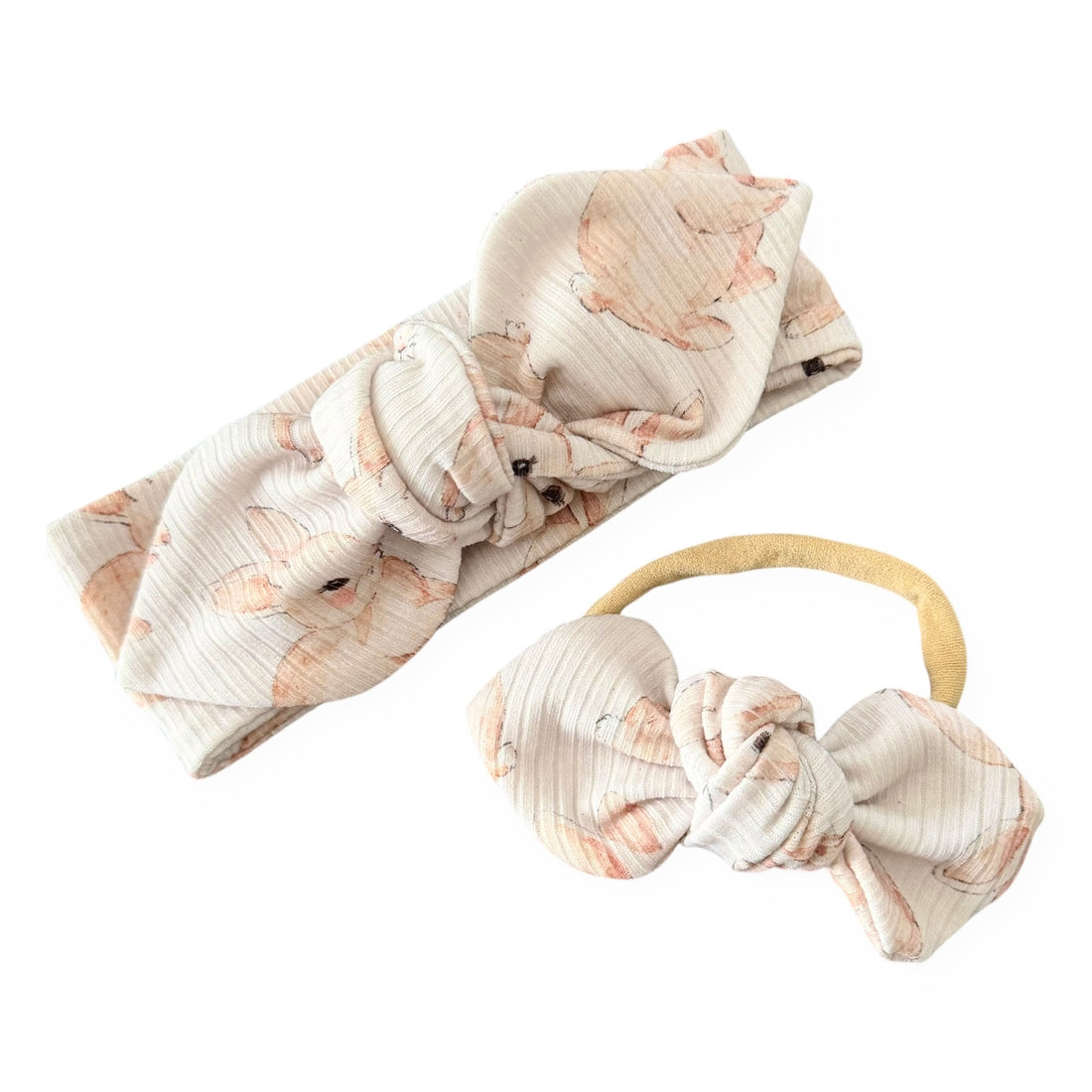 Watercolor Bunnies Ribbed Headbands