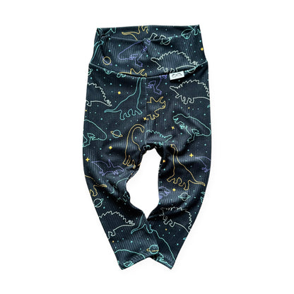 Cosmic Dino Nights Ribbed Leggings