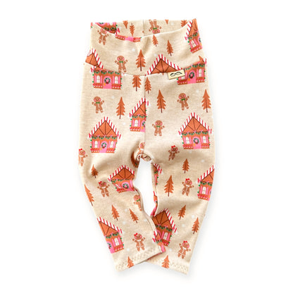 Pink Gingerbread Houses Leggings 