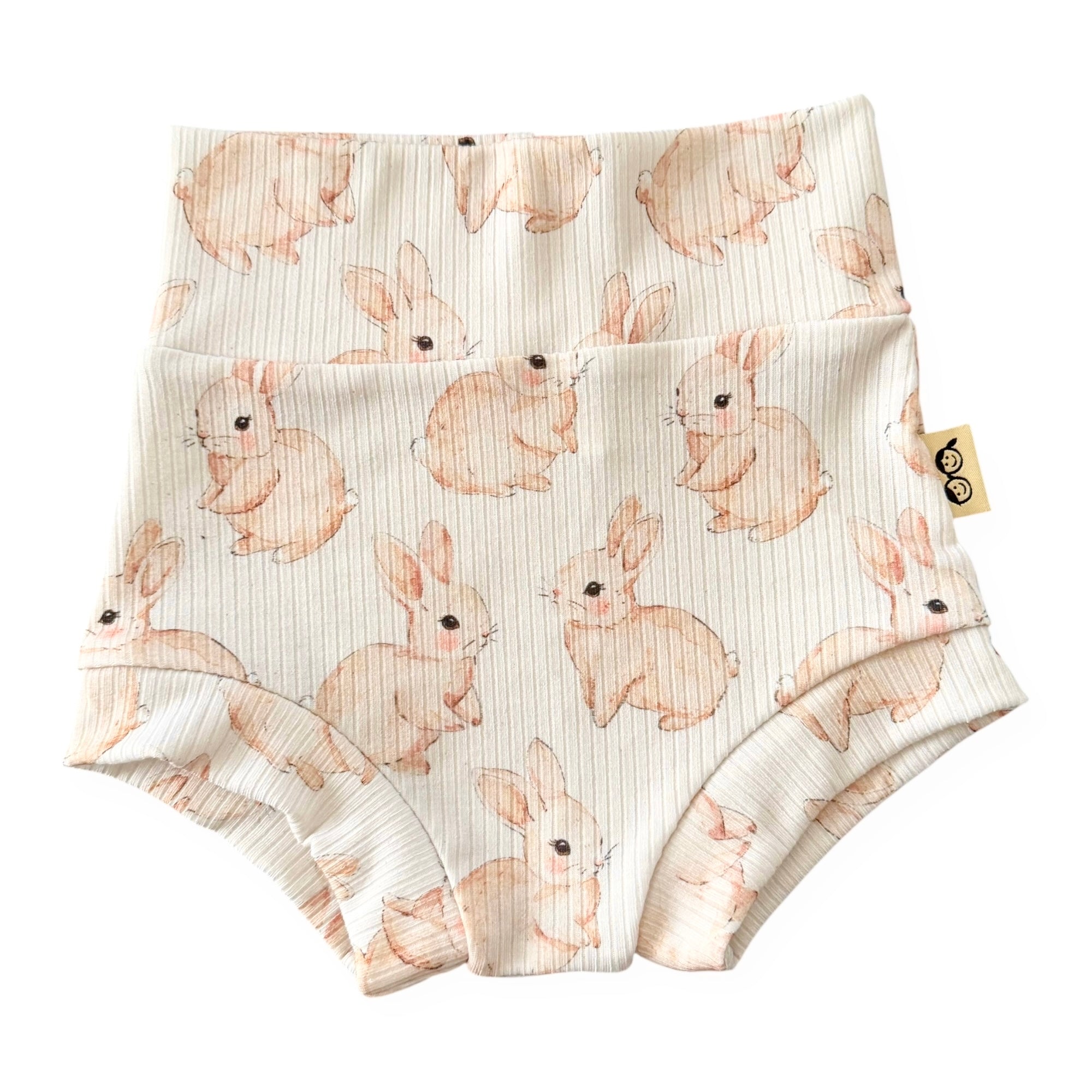 Watercolor Bunnies Ribbed Bummies &amp; Biker Shorts