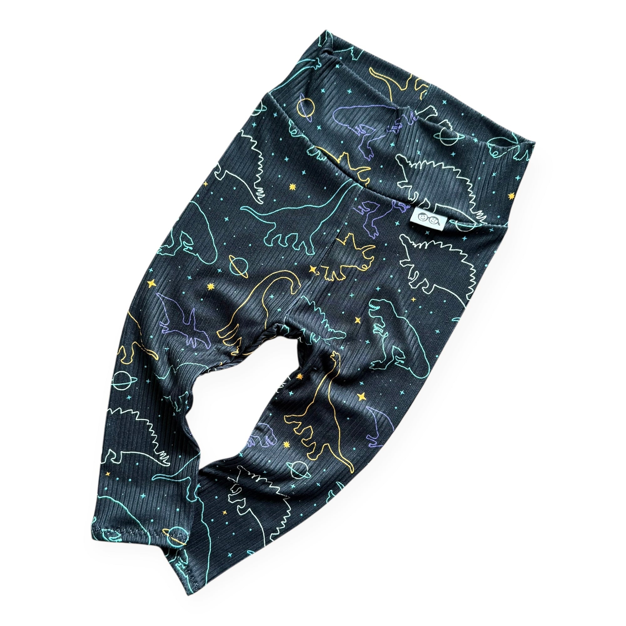 Cosmic Dino Nights Ribbed Leggings
