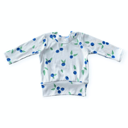 Blueberry Breeze Ribbed Lounge Set