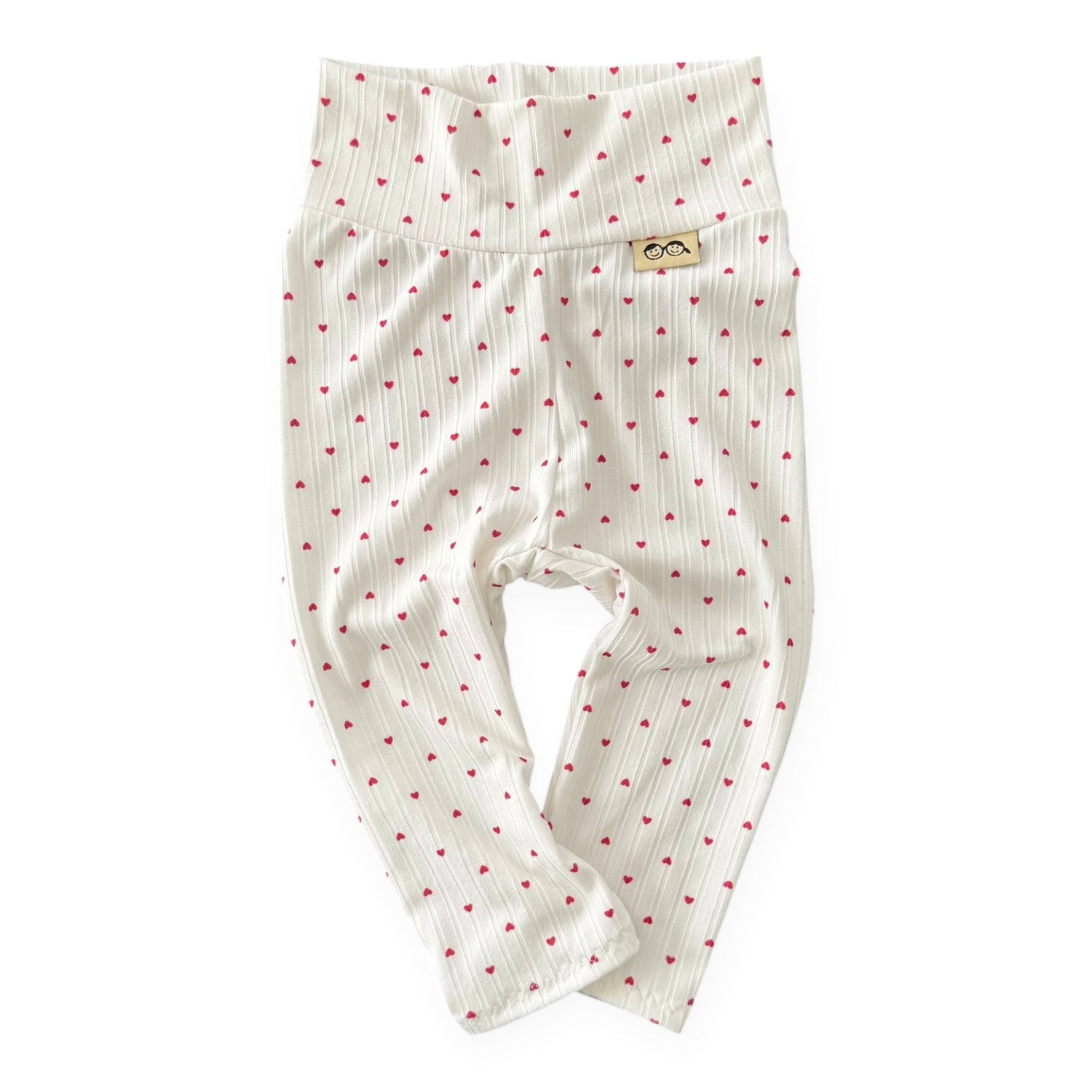 Little Red Hearts Ribbed Lounge Set