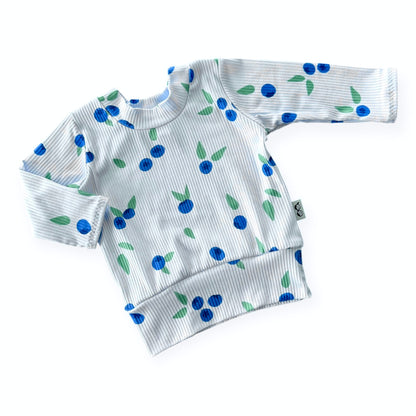 Blueberry Breeze Ribbed Lounge Set