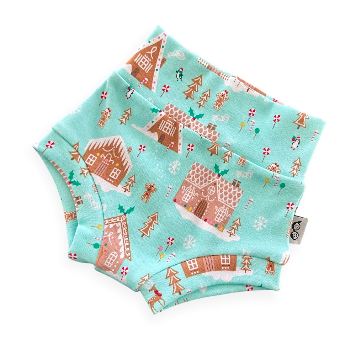 Mint Gingerbread Village Bummies