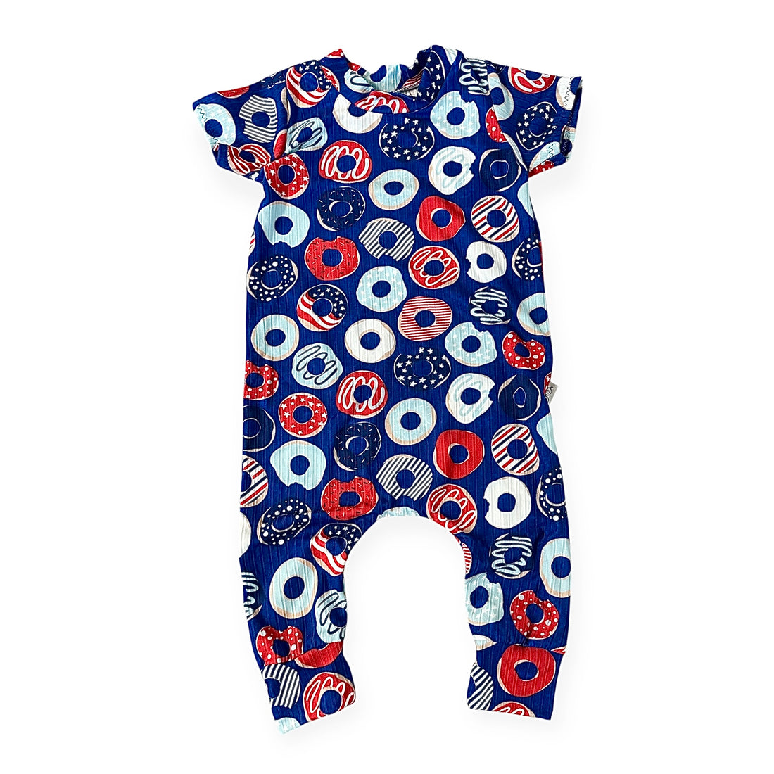 American Donut Party Ribbed Harem Romper