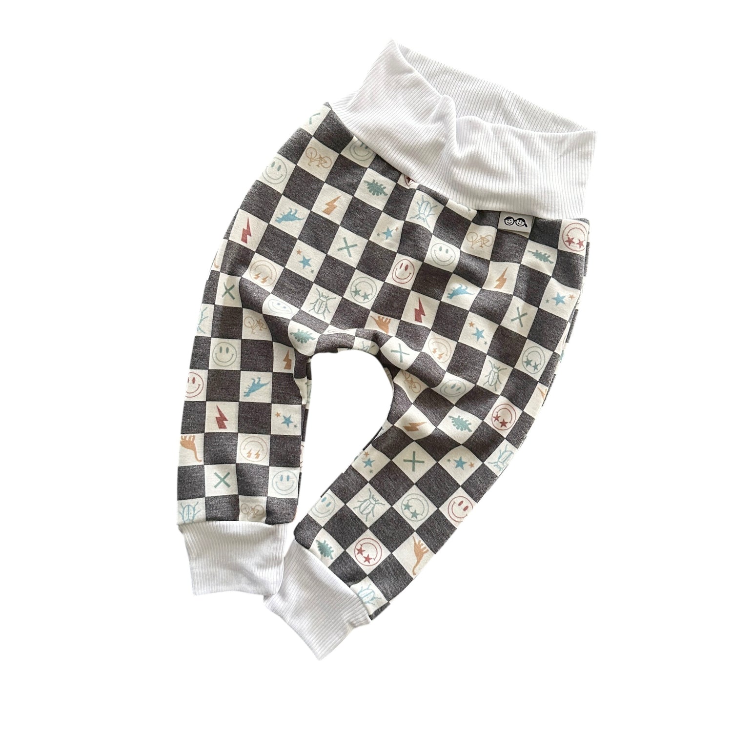 Charcoal Checker Smiley Icons Lounge Set