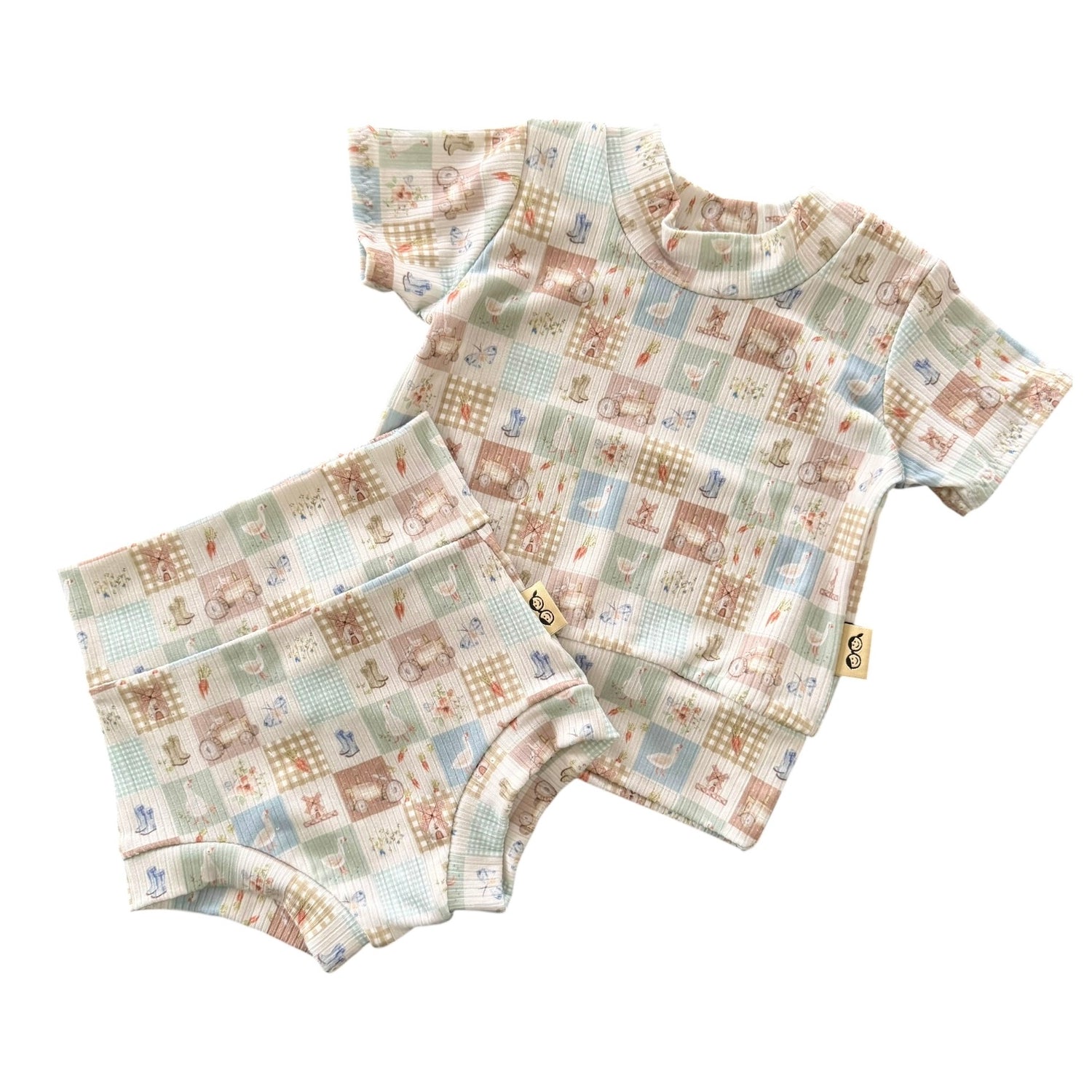 Countryside Patchwork Ribbed Summer Lounge Set