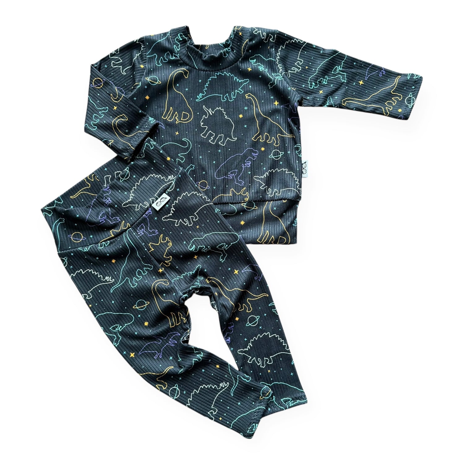 Cosmic Dino Nights Ribbed Lounge Set