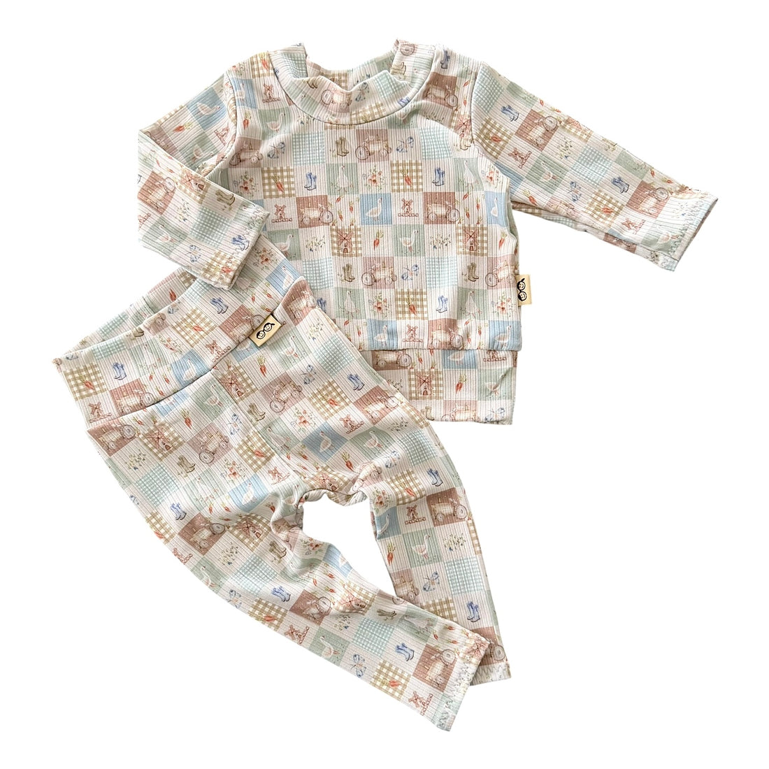 Countryside Patchwork Ribbed Lounge Set