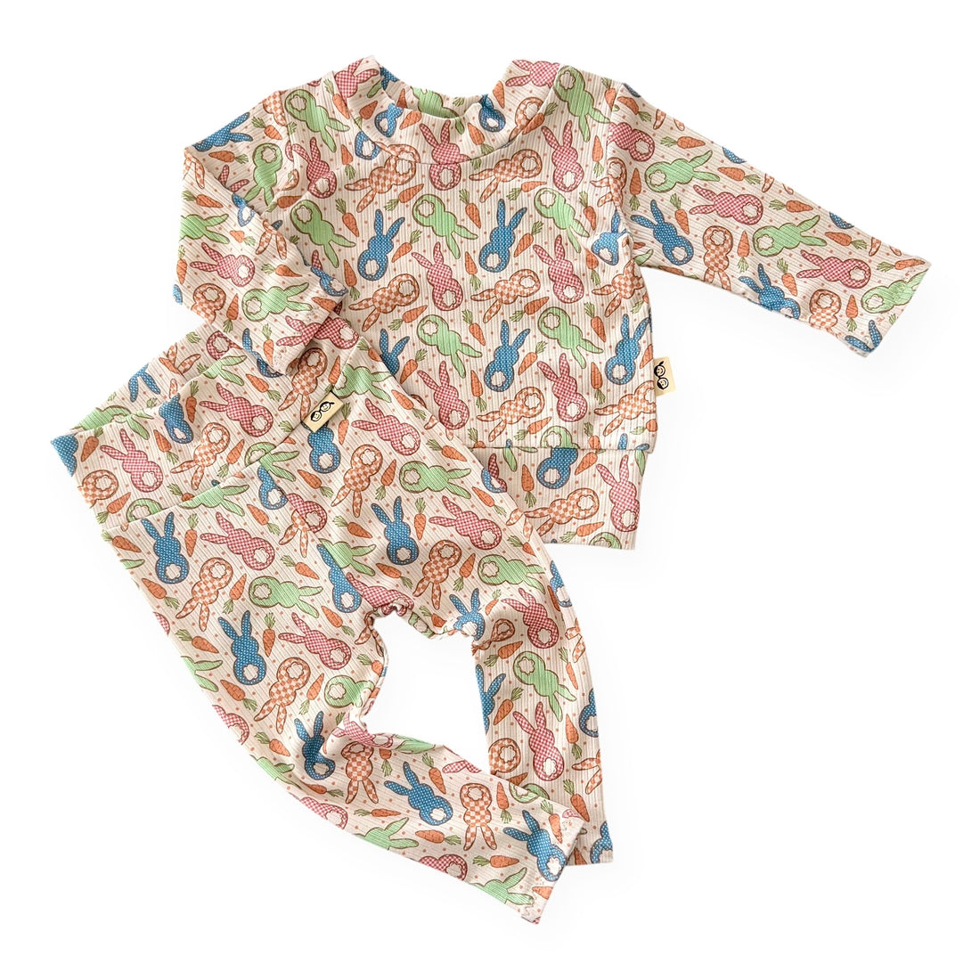 Gingham Easter Bunnies Ribbed Lounge Set