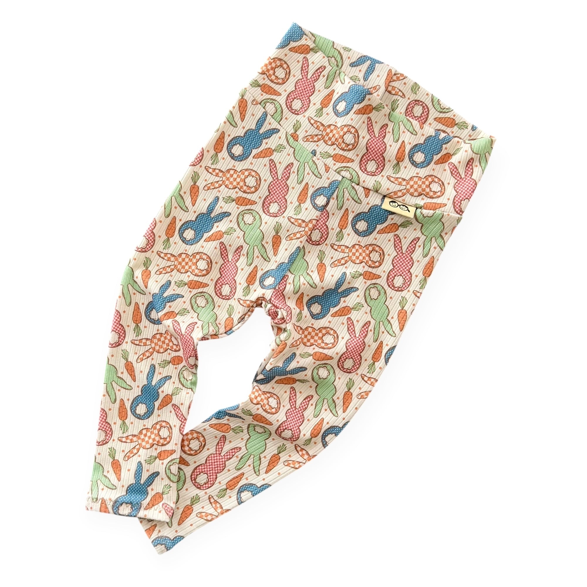 Gingham Easter Bunnies Ribbed Leggings