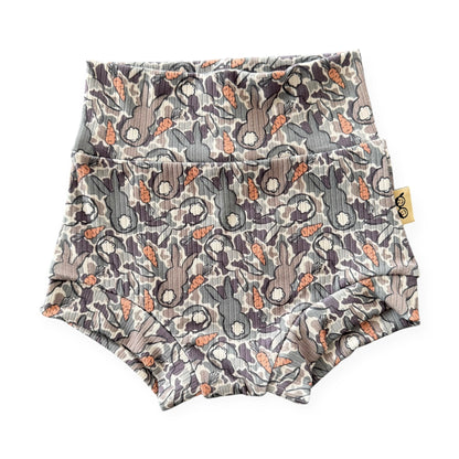 Easter Bunny Camo Ribbed Bummies &amp; Biker Shorts
