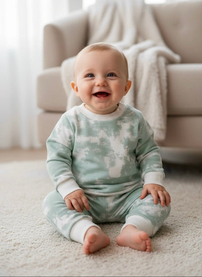 Seafoam Cloud Tie-Dye Lounge Set