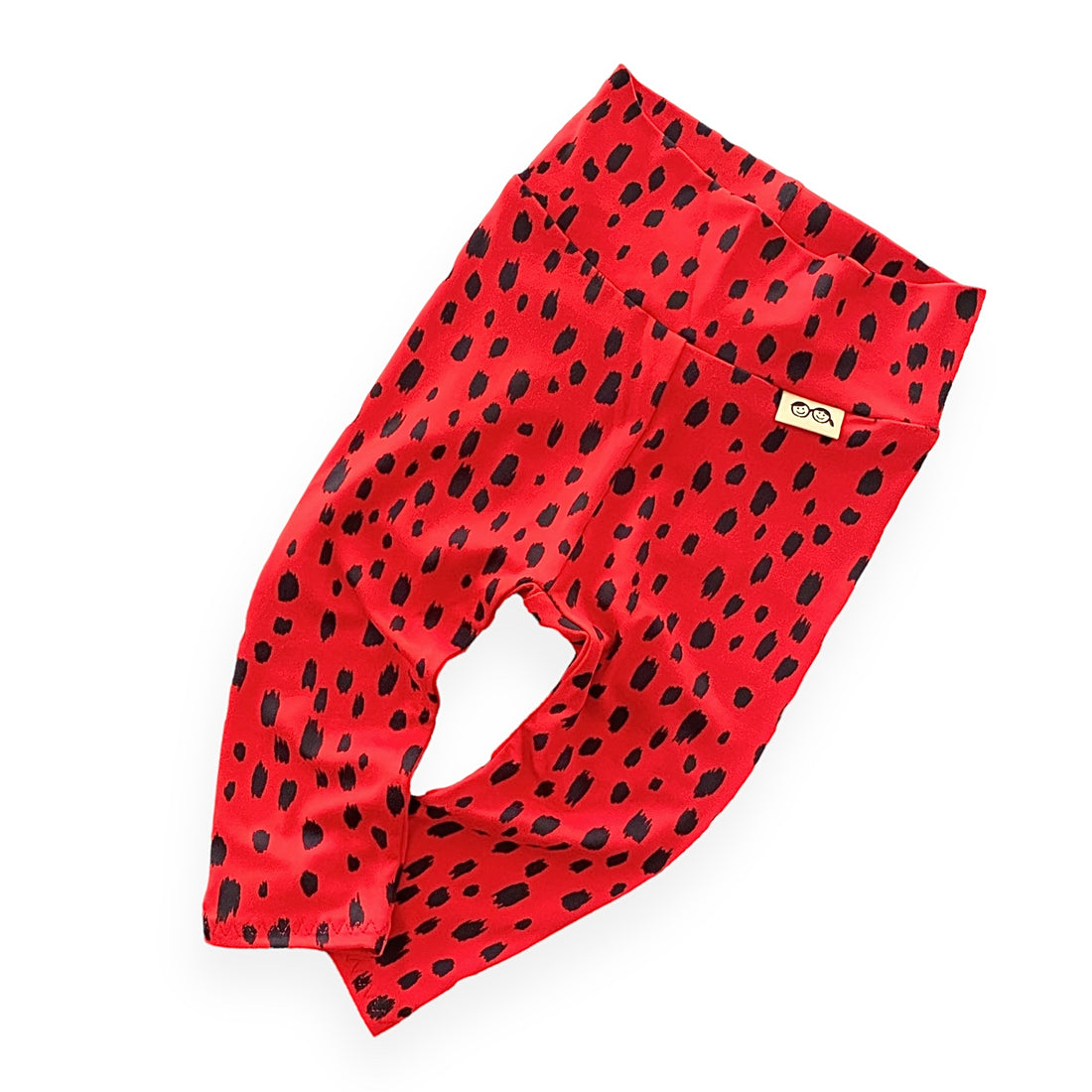 Red Brush Spots Leggings