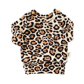 Taupe Leopard Ribbed Lounge Top