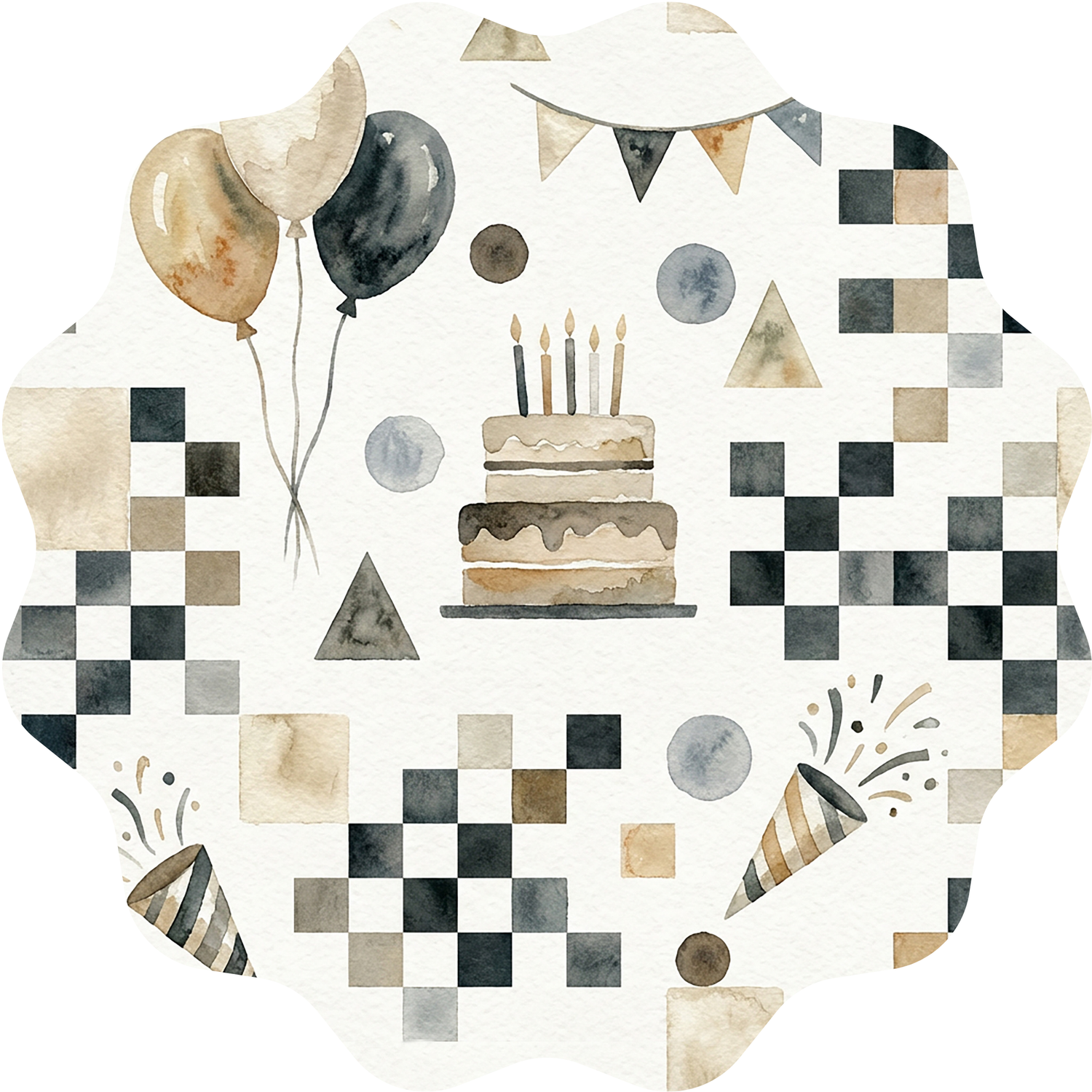 Modern Birthday Party Ribbed Collection