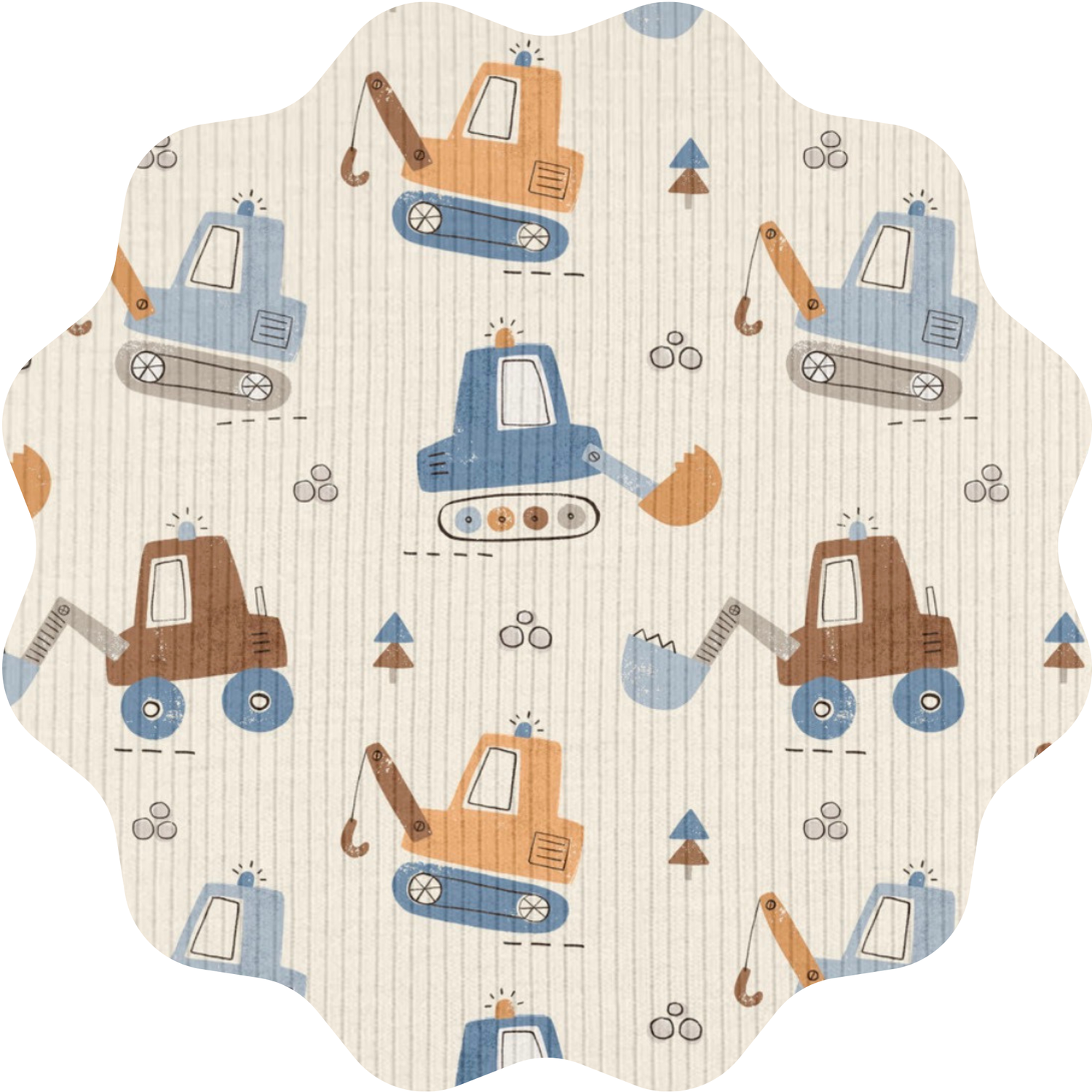 Construction Vehicles Ribbed Collection