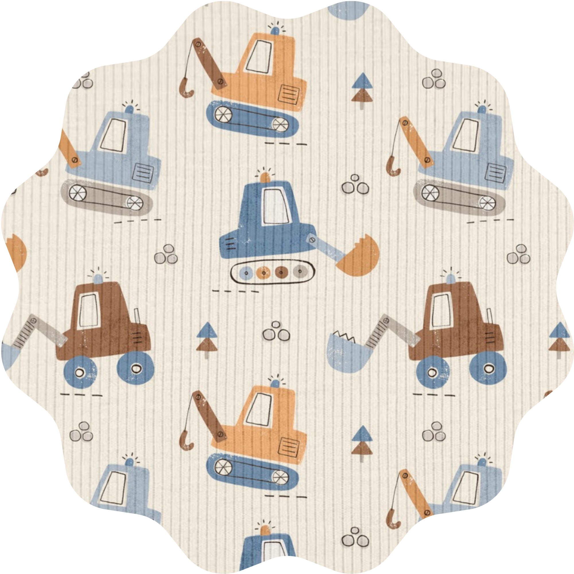Construction Vehicles Ribbed Collection
