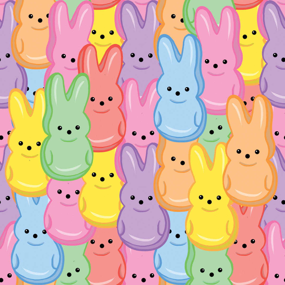 Colorful Bunnies Ribbed - Limited Vault Fabric