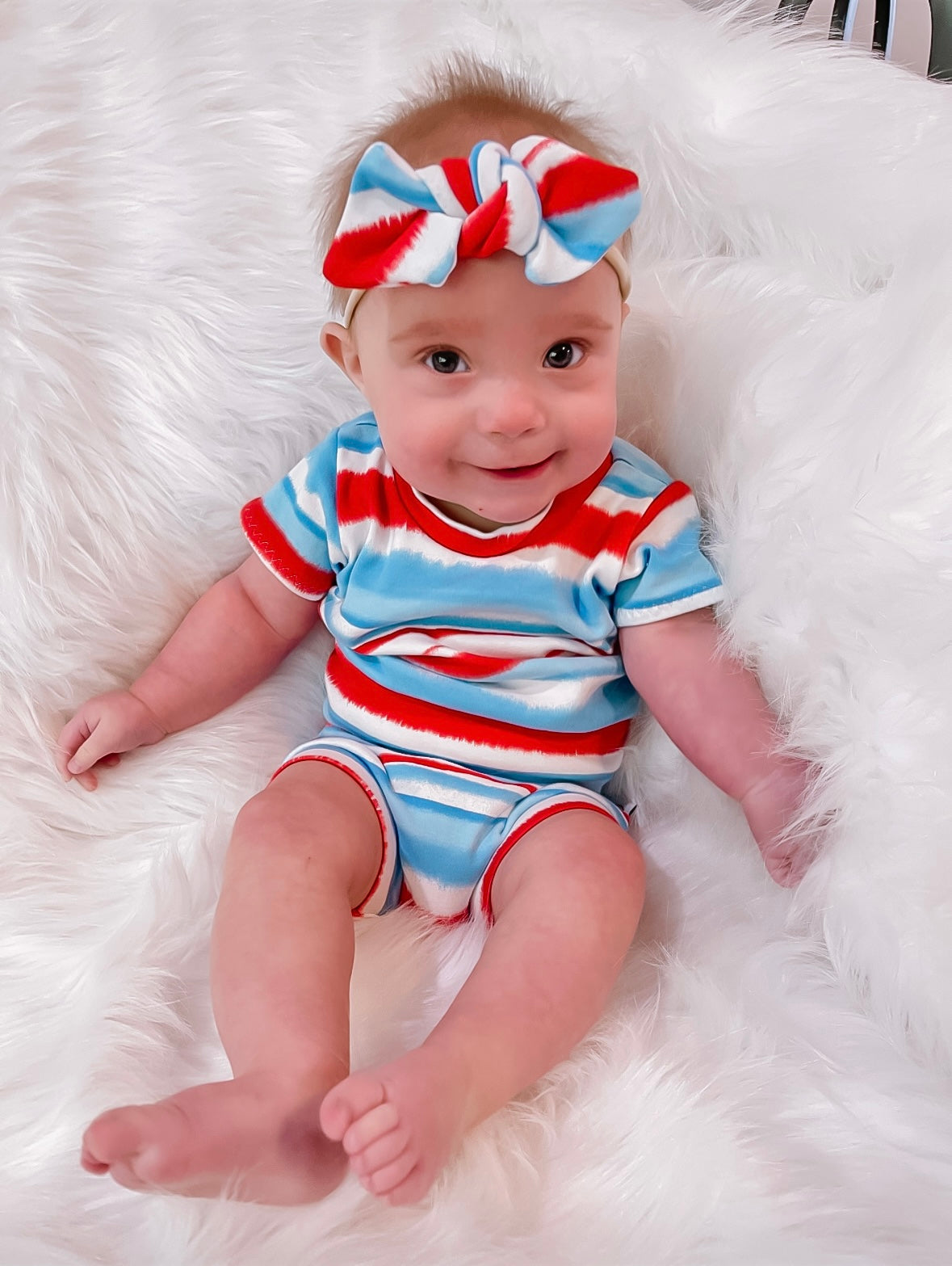 Patriotic Tie Dye Stripes Headbands