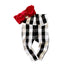 Black and White Plaid Mix and Match Leggings with Red Headband