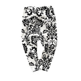Black & White Damask Print Leggings and/or Headbands