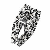 Black & White Damask Print Leggings and/or Headbands