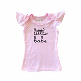 Little Babe Pink Flutter Sleeve T-Shirt