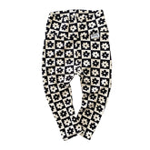 Black and Ivory Checkered Florals Leggings and/or Headbands