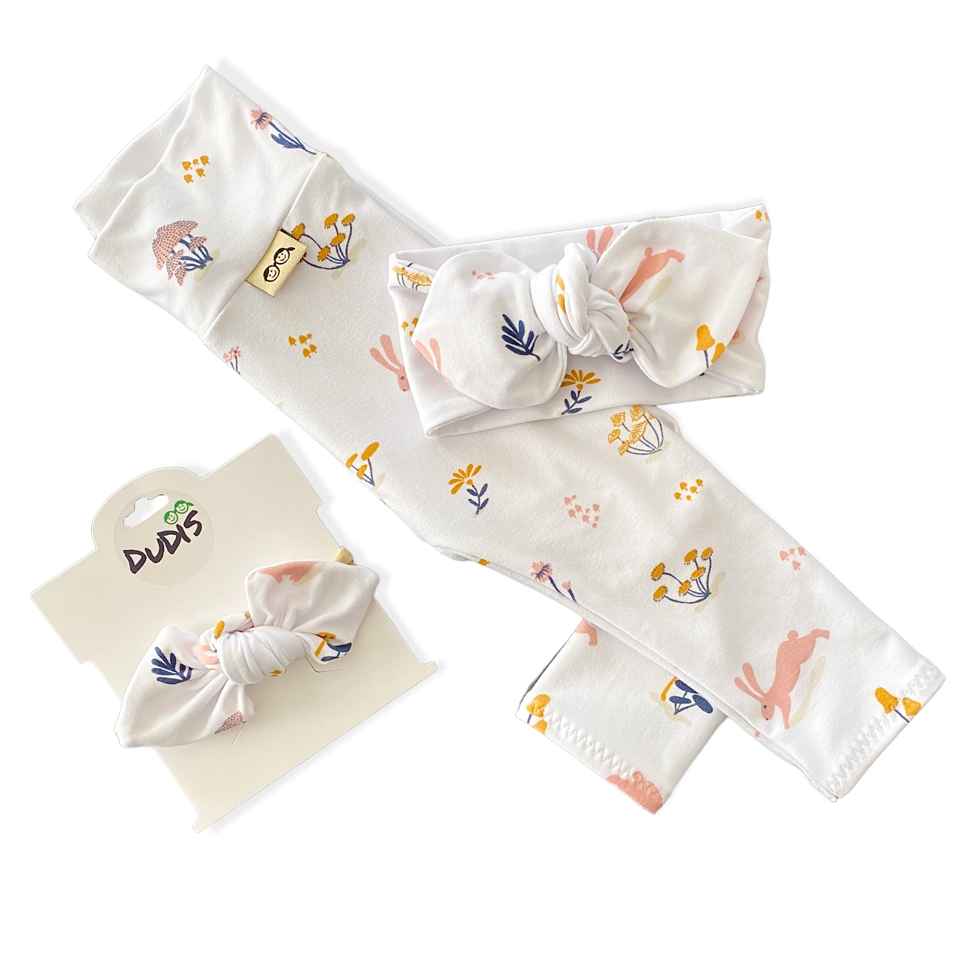 Bunny Hop On White Leggings and/or Headbands