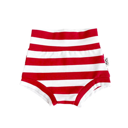 Red/White Stripe Bummies with Navy Stars Headband
